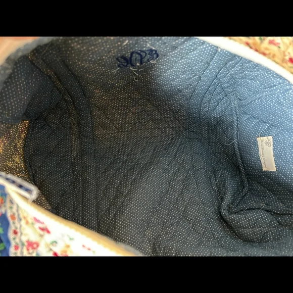 First Year Vera Bradley Ivory Floral Blue - Picture 6 of 6